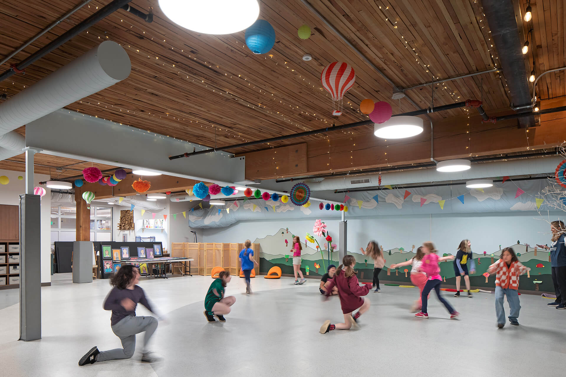 Commercial interior flooring installation
