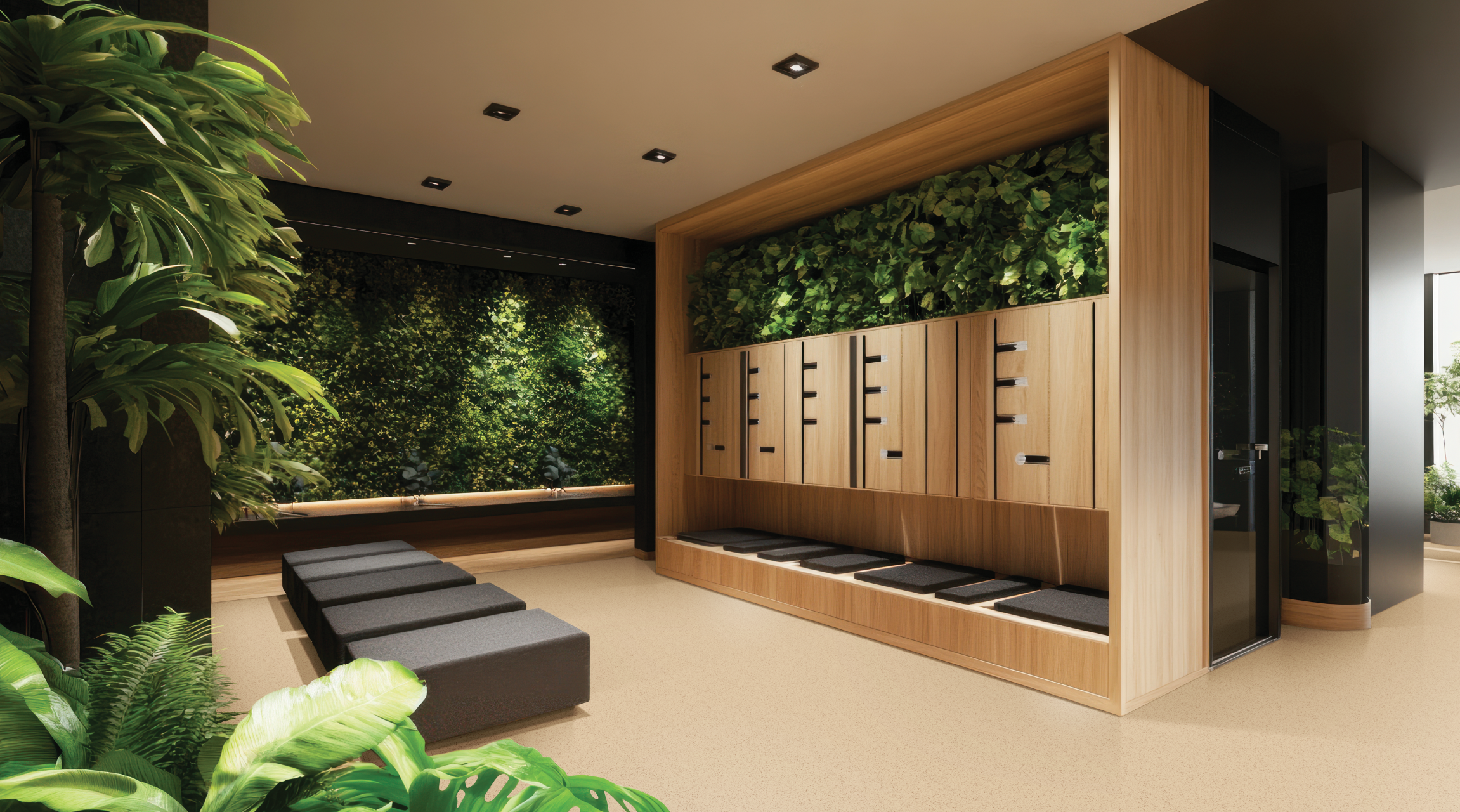 Interior space with natural materials