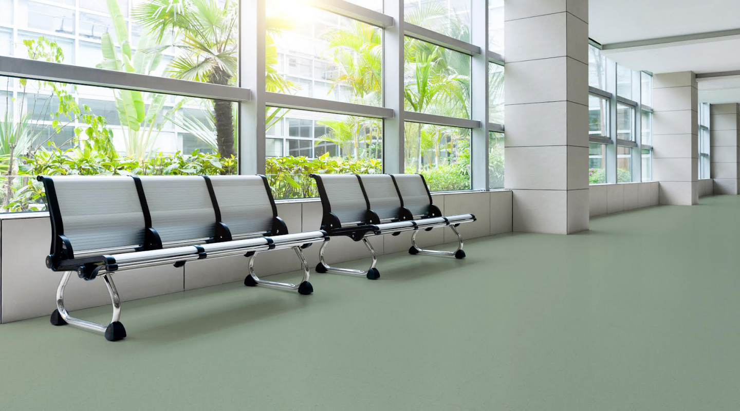 Bright commercial interior featuring Zandur flooring